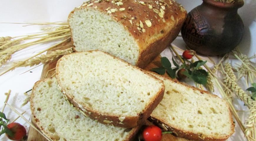 Рецепт Хлеб с творогом и овсяными хлопьями