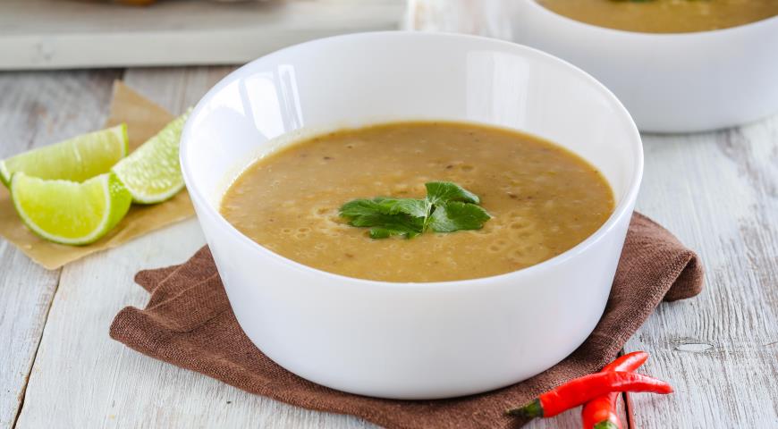 Рецепт Густой суп из риса и чечевицы