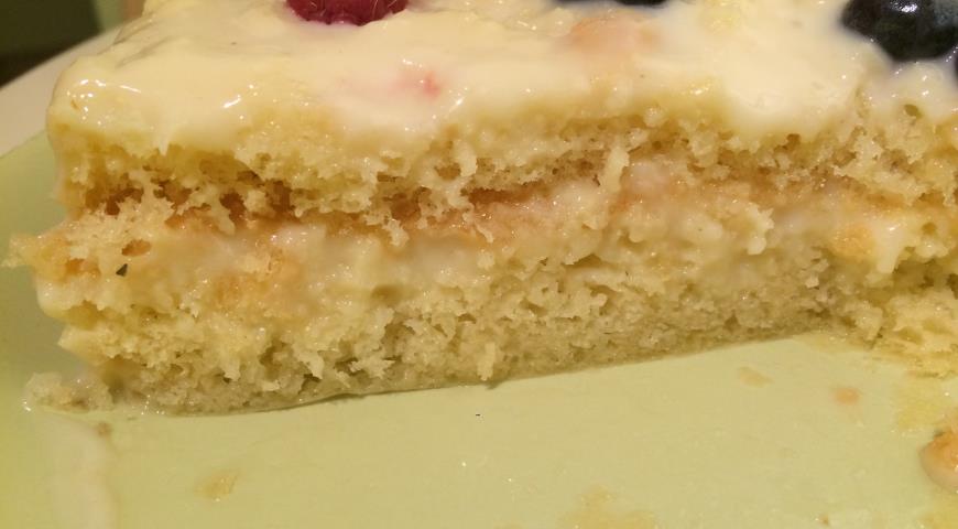 Рецепт бисквитного торта с заварным кремом по-новому