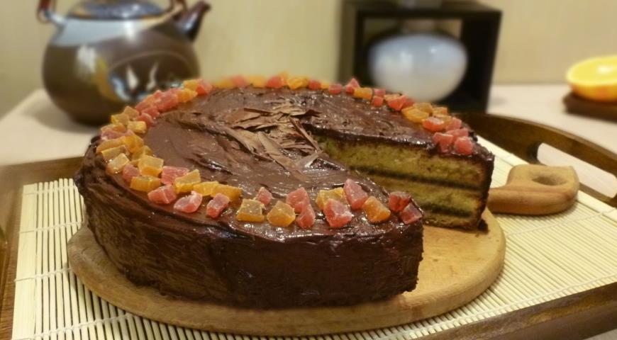 Рецепт Яффский торт (с марципаном и горькими апельсинами)