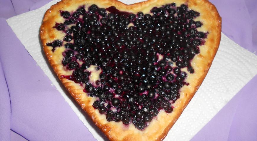 Рецепт Пирог "Черничное сердце"