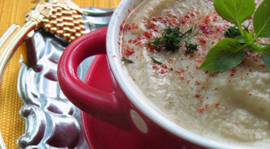 Рецепт Крем-суп баклажановый на грибном бульоне