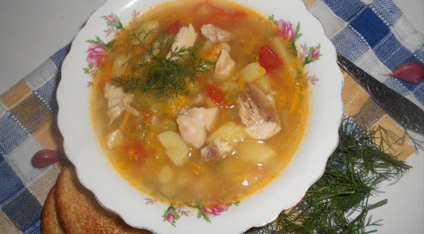 Рецепт Гороховый суп с гренками