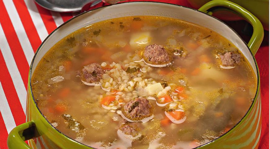 Рецепт Суп с фрикадельками и булгуром
