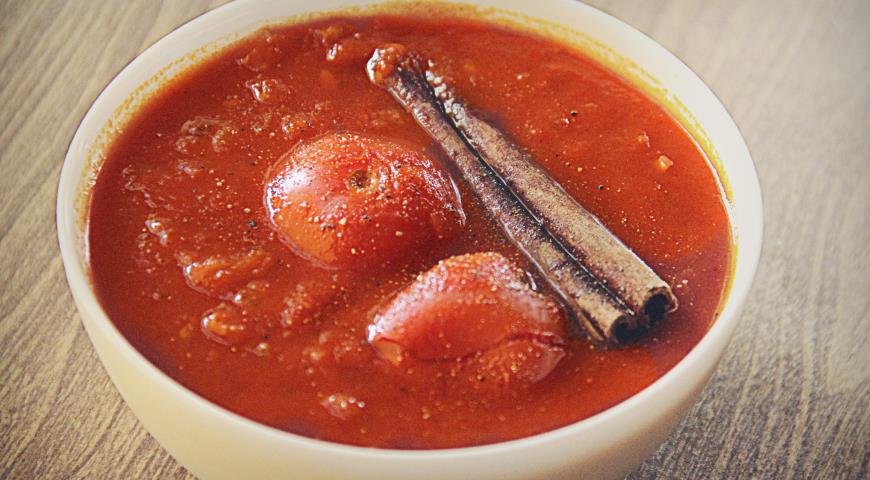 Рецепт Острый томатный суп с корицей