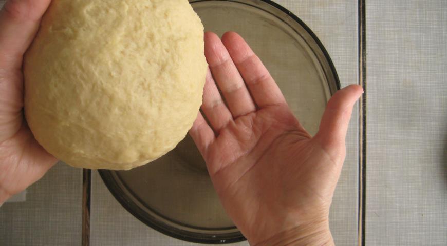 Скатать тесто в шар и оставить подходить до увеличения в объеме