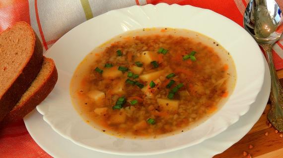 Ароматный суп с гречневой крупой