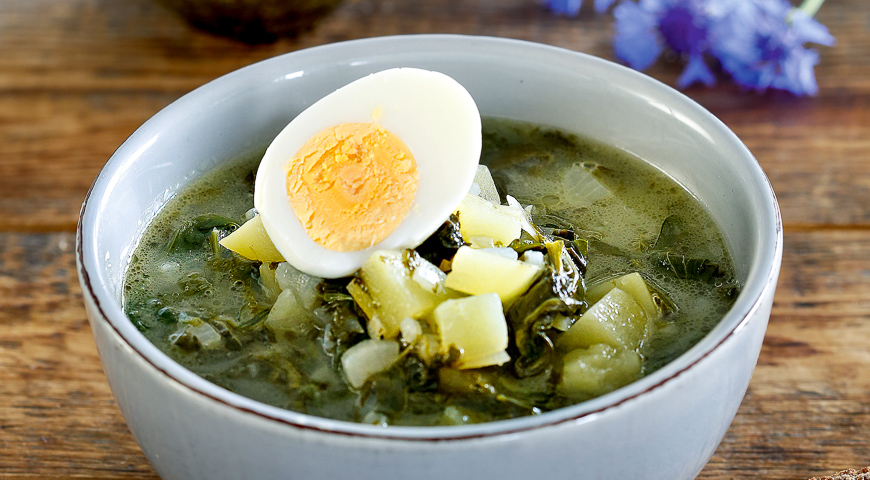 Суп со щавелем и яйцом: классический рецепт