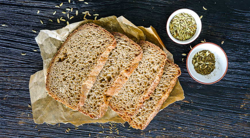 Хлеб ржано-пшеничный с анисом и кумином для гурманов в хлебопечке