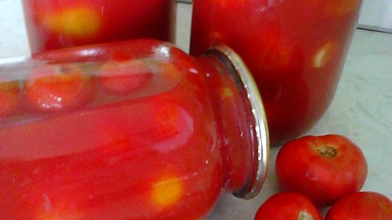 Помидоры в томатном соке: не путать - это не в собственном соку!