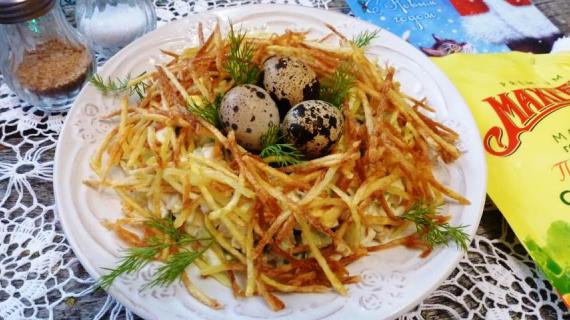 Салат Гнездо Рецепт С Фото Пошагово