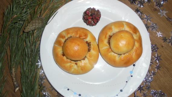 Пирожки с мясом и гречневой кашей по-татарски