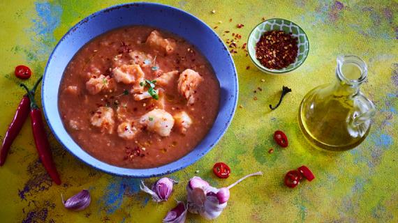 Тунисский рыбный суп с помидорами