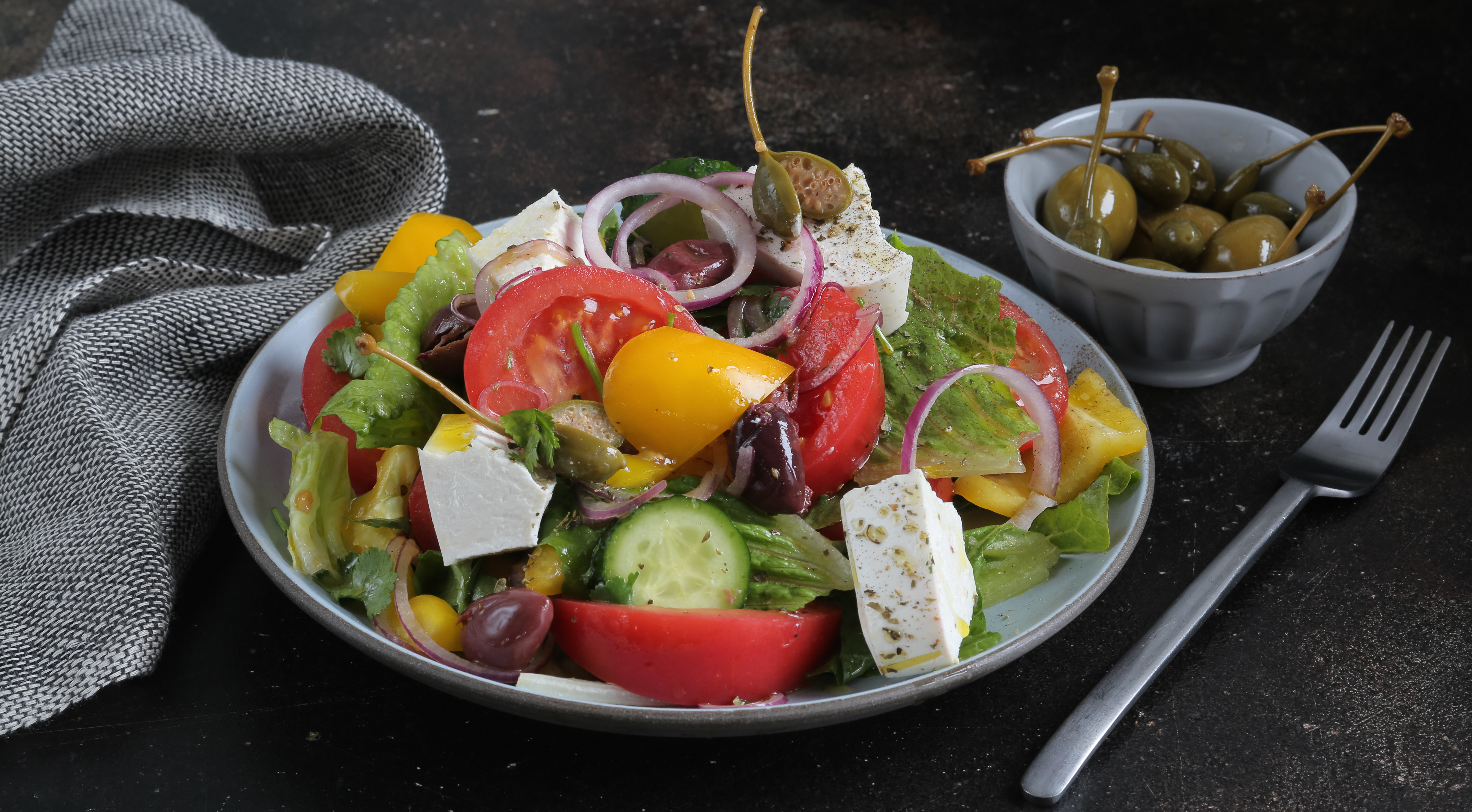 Греческий салат, пошаговый рецепт с фото