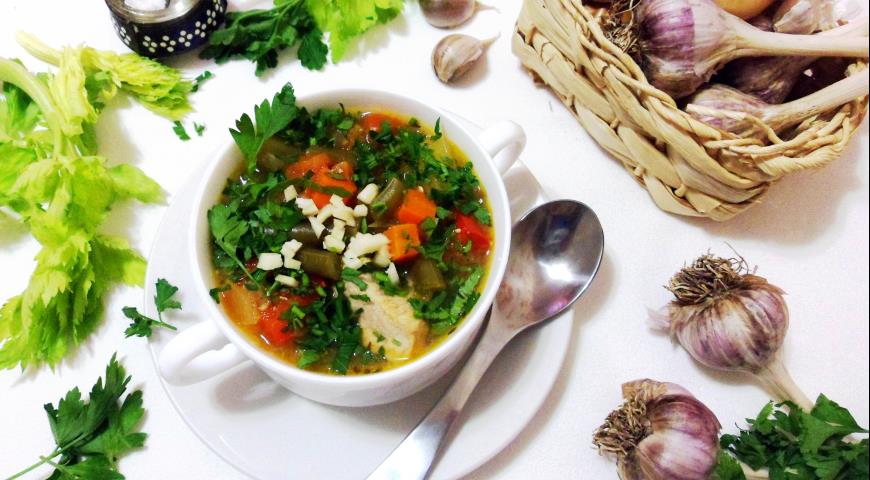 Овощной суп с индейкой 4