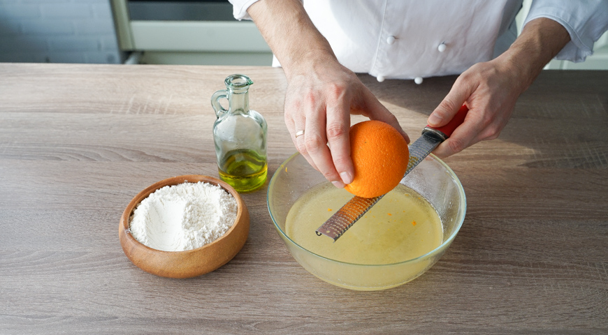 Постное печенье на рассоле, добавьте цедру апельсина