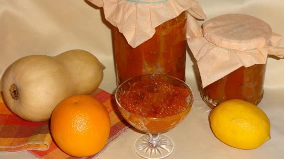 Варенье из тыквы с апельсином, лимоном и имбирем