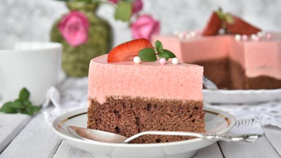 Постный ягодный торт- суфле
