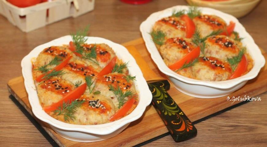 Фото приготовления рецепта: Ежики с рисом в сливочном соусе, шаг №15