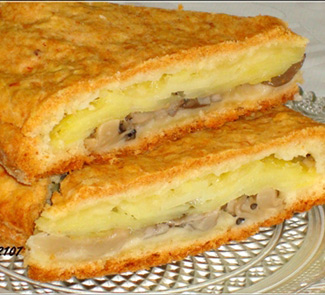 Рецепт Пирог с начинкой из картофеля и грибов