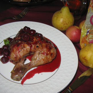 Рецепт Курица под вишневым соусом "Сладкая цыпочка"