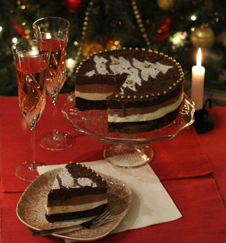 Рецепт Рождественский шоколадный торт
